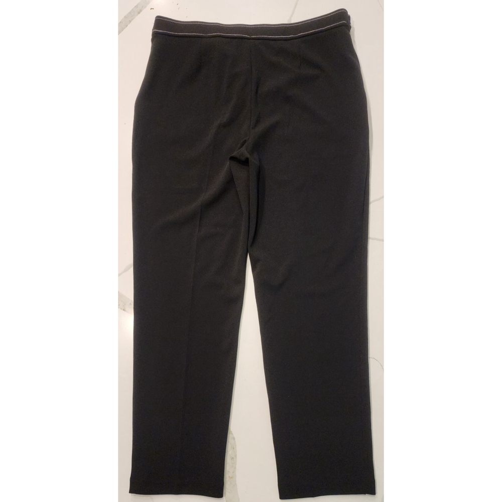 NYCC Black & White Contrast Stitch Career Dress Trouser Pants Women's 12 - Picture 2 of 8